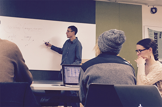 picture of Carl talking