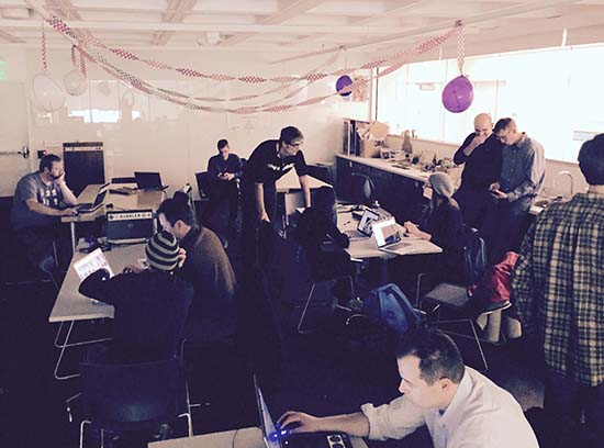 picture of the group workingg